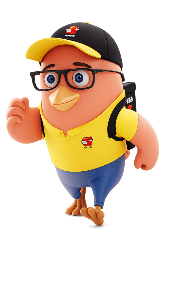 QWQER Mascot - Running Delivery